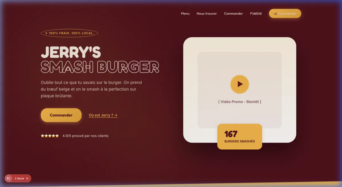 Application Jerry's Smash Burger — Food truck
