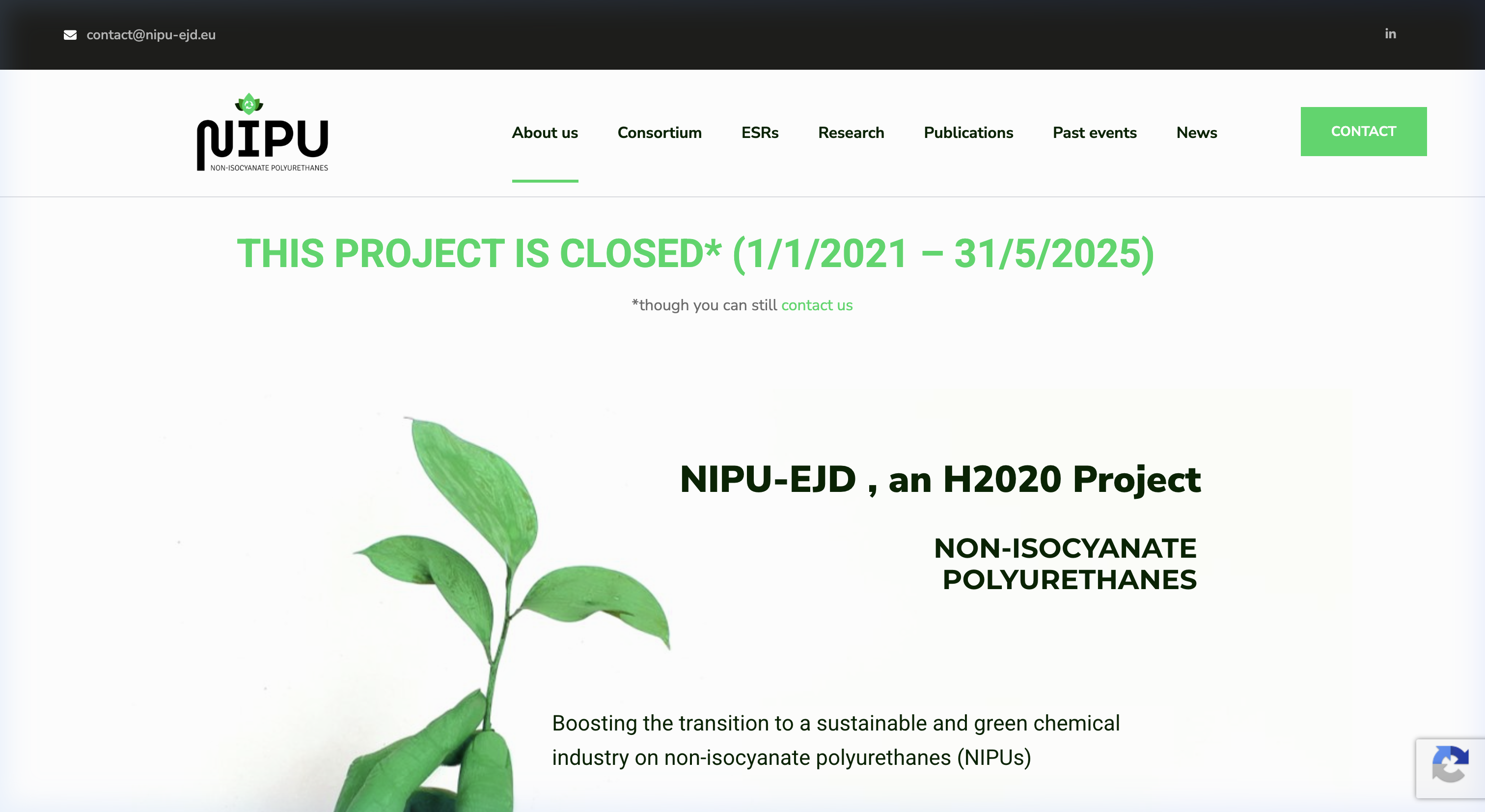 Site web NIPU-EJD — Projet H2020