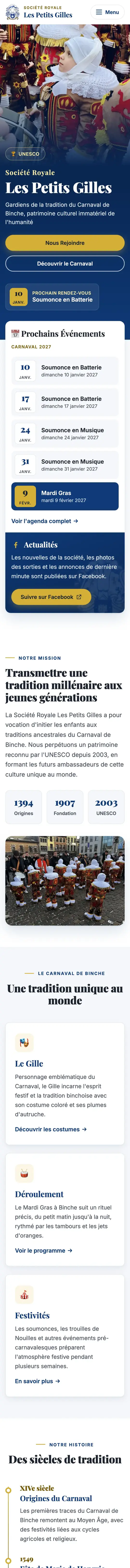 Le site Les Petits Gilles, réalisé par Matys, sur un téléphone